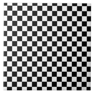 Carreau Motif chèque noir et blanc