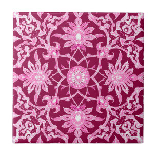 Carreau Motif chinois Art Nouveau - Vin Bourgogne