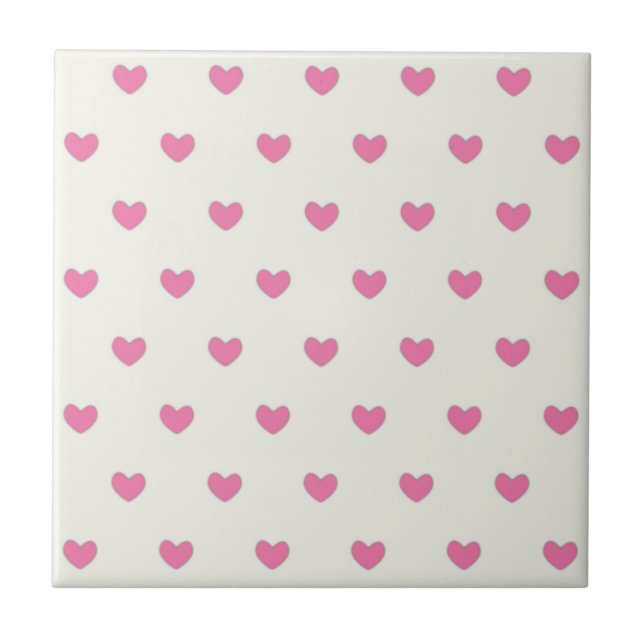 Carreau Motif Coeurs roses mignons (Devant)