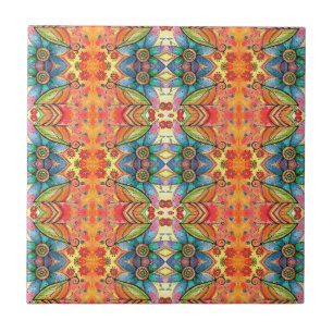 Carreau Motif coloré de conception de Bohème