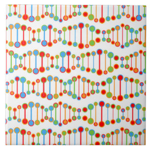 Carreau Motif coloré de structure d'ADN