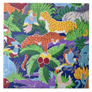 Carreau Motif coloré des animaux Safari