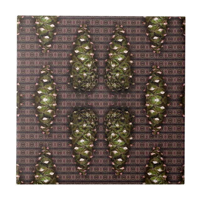 Carreau Motif cône de pin (Devant)