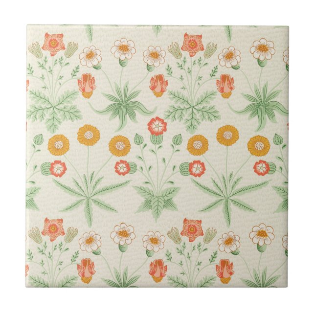 Carreau Motif Daisy par William Morris (Devant)