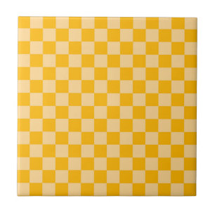 Carreau Motif damier à la crème de citron
