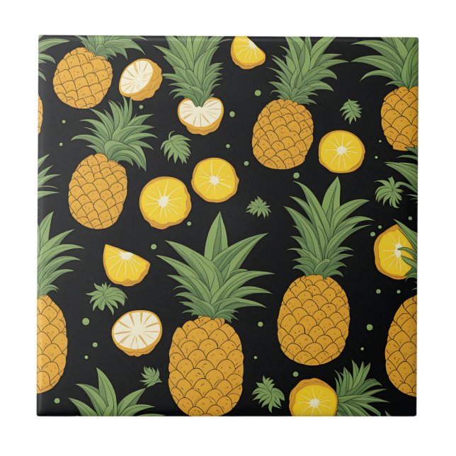 Carreau Motif d'ananas exotique (Devant)