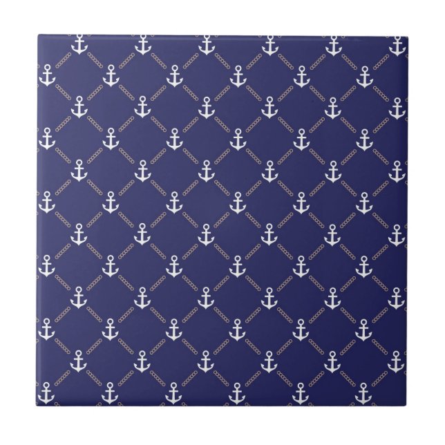 Carreau Motif d'Ancre (Devant)