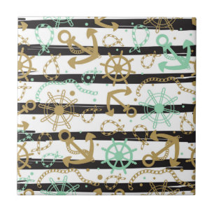 Carreau Motif d'ancre flottante