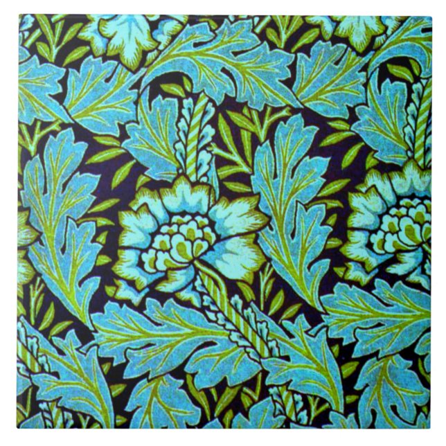 Carreau Motif d'Anemone par William Morris, (Devant)
