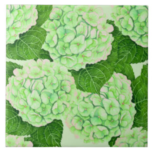 Carreau Motif d'aquarelle Hydrangea