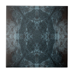 Carreau Motif d'arbre en silhouette foncée