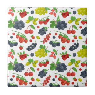 Carreau Motif de baies colorées