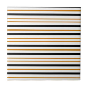 Carreau Motif de bande horizontale Brown noir