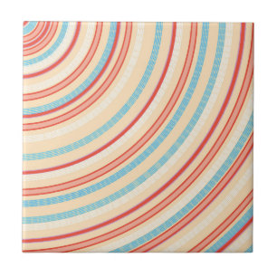 Carreau motif de bandes radiales de couleur douce