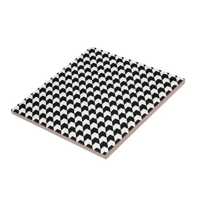 Carreau Motif de base noir classique (Côté)