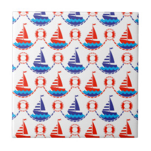 Carreau Motif de bateau à voile