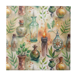 Carreau Motif de bouteilles appothécaires vintages (5)