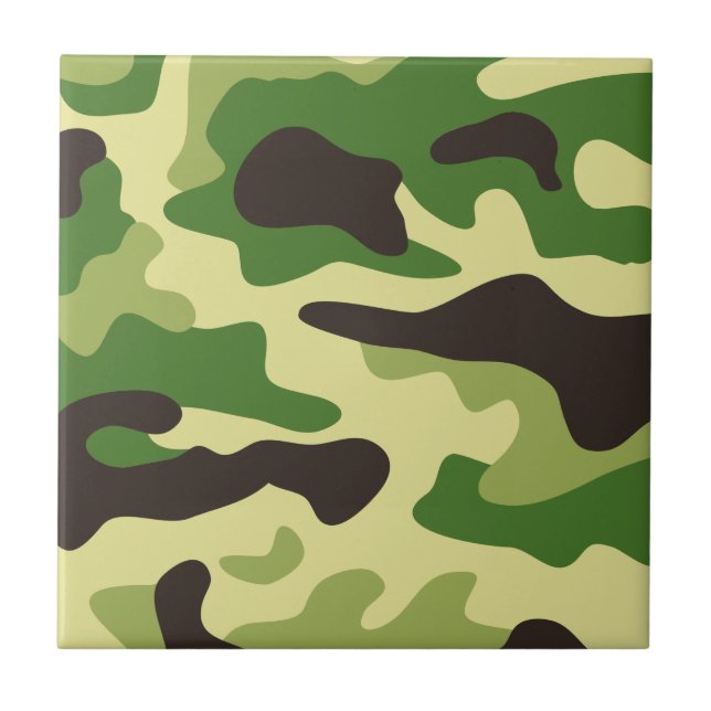 Carreau Motif de camouflage kaki (Devant)