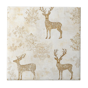 Carreau Motif de cerf de la forêt neutre
