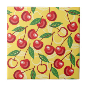 Carreau motif de cerisier