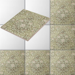 Carreau Motif de cerisiers en fleurs vintage