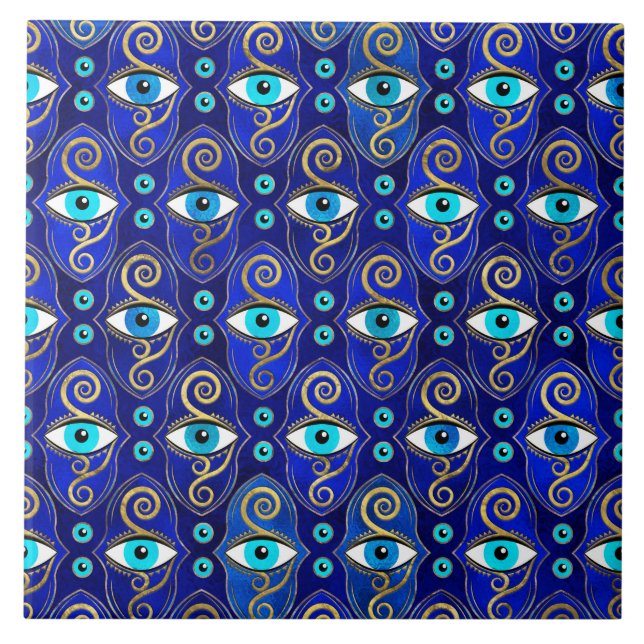 Carreau Motif de charme pour les yeux maléfiques (Devant)