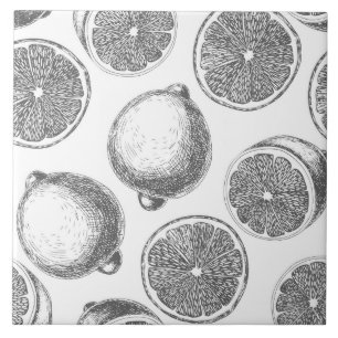 Carreau Motif de citron à main