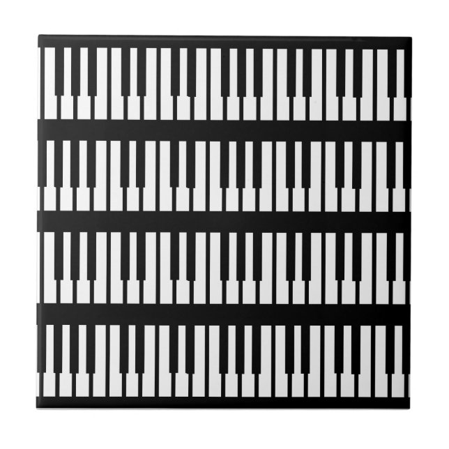 Carreau Motif de clés de piano (Devant)