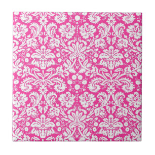 Carreau Motif de damassé de roses indien