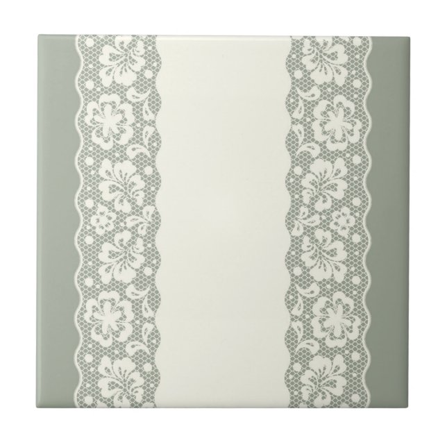 Carreau Motif de dentelle, cru 5 de fleur (Devant)