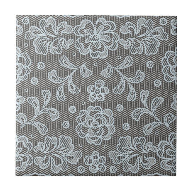 Carreau Motif de dentelle, cru 6 de fleur (Devant)