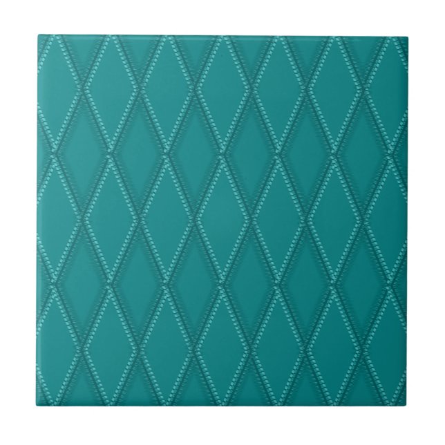 Carreau Motif de diamant Turquoise Turquoise foncé (Devant)