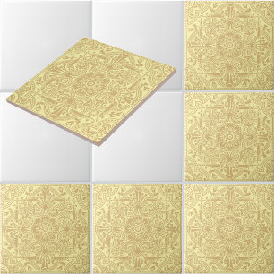 Carreau Motif de feuillage floral de l'ère victorienne par