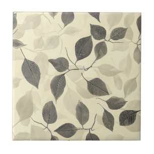 Carreau Motif de feuilles pressées rustique – Botanique d'