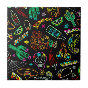 Carreau Motif de Fiesta du Mexique