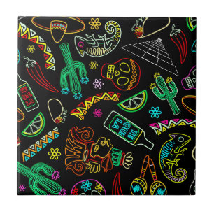 Carreau Motif de Fiesta du Mexique