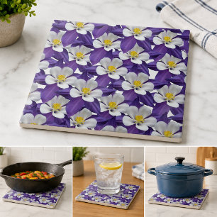 Carreau Motif de fleur d'aquilegia