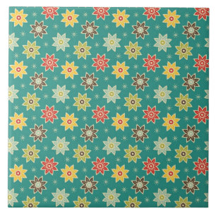 Carreau motif de fleur les années 70 rétro