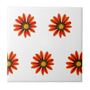 Carreau Motif de fleur orange