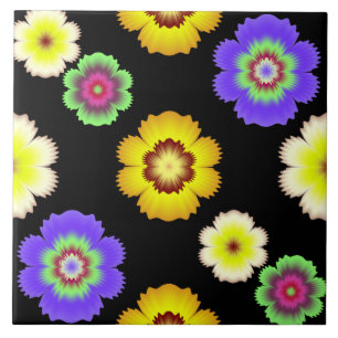 Carreau Motif de fleurs colorées