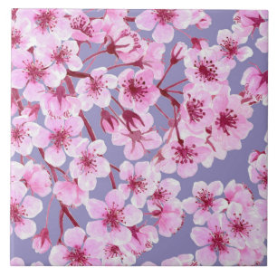Carreau Motif de fleurs de cerisiers