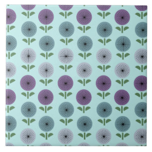 Carreau Motif de fleurs de l'âge atomique