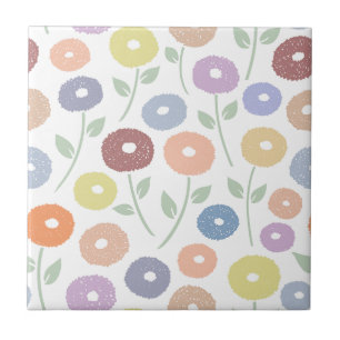 Carreau Motif de fleurs floues Pastels