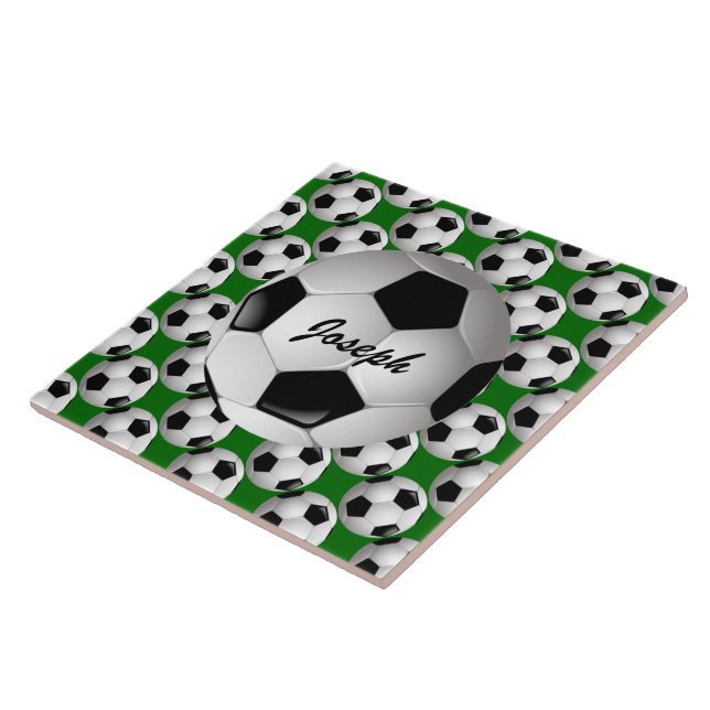 Carreau Motif de football personnalisé (Côté)