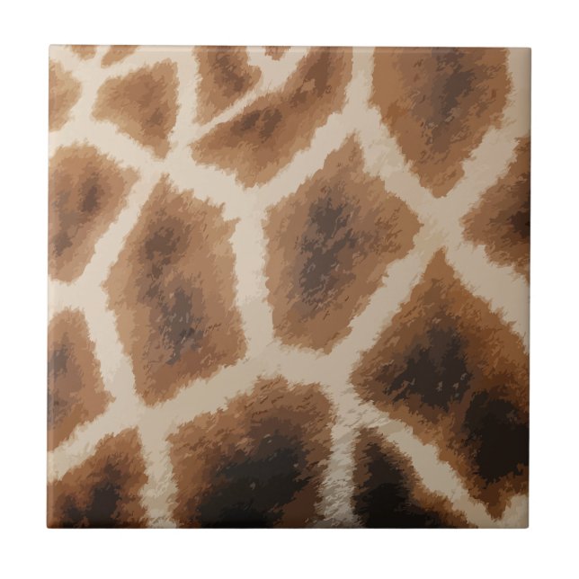 Carreau Motif de fourrure de girafe - peau d'animal (Devant)