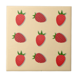 Carreau Motif de fraises pour les fruits à l'été bonnes vi