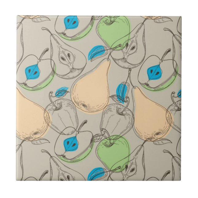 Carreau Motif de fruits (Devant)