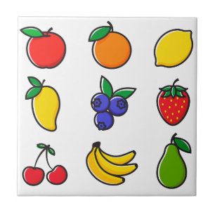 Carreau Motif de fruits mélangés colorés