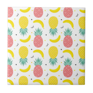 Carreau Motif de fruits tropicaux colorés