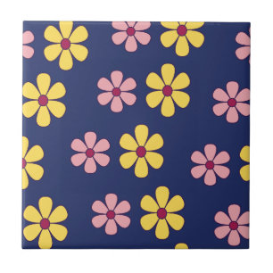 Carreau Motif de grandes fleurs mignonnes